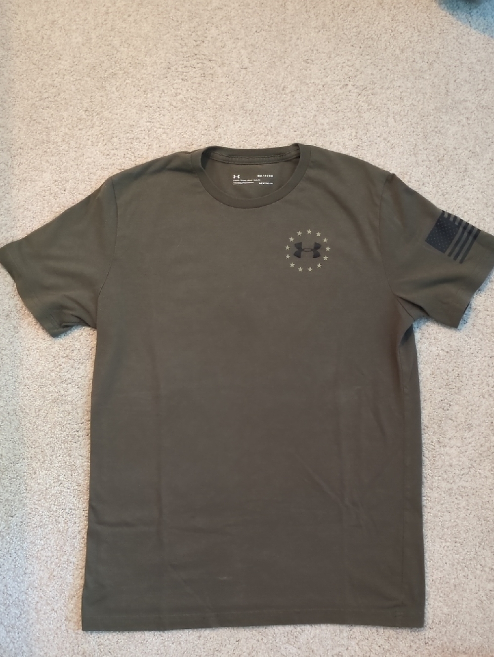 Under Armour Men's Olive Green Short Sleeve Logo Tee